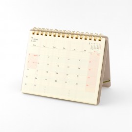 Monthly calendar Midori Plus Stand Diary Beige B6 2023