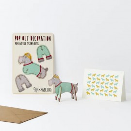Kartka Pop Out Card Decoration | Schnauzer miniaturka