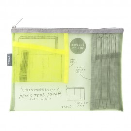 Etui Midori Pen & Tool Mesh | Żółty
