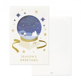 Christmas card with window Midori Snow glove
