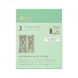 3-Year diary Midori Gate Mini Limited edition Green