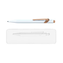 Caran D'Ache 849 White GT Rose Gold Ballpoint Pen Limited Edition