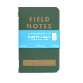 Field Notes Notebook Kraft Plus Aqua 2 Pack