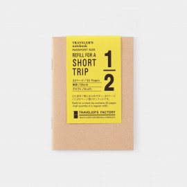 Refill Traveler's Notebook Passport Size Traveler's Factory 1/2 Short Trip | Kraft Paper