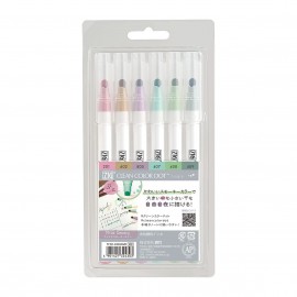 Zestaw pisaków Clean Color Dot Single - 6 kolorów Mild Smoky