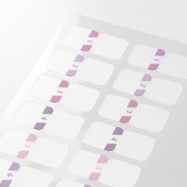 Stickers Midori Index Label Chiratto Numbers Pink