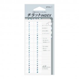 Stickers Midori Index Label Chiratto Numbers | Blue