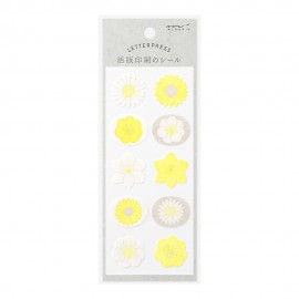 Letterpress Stickers Midori | Flowers