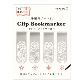 Zakładki Midori Clip Bookmarker 0,15 mm | Kwiaty