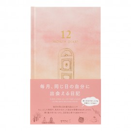 Midori 12-Month Diary Gate Pink