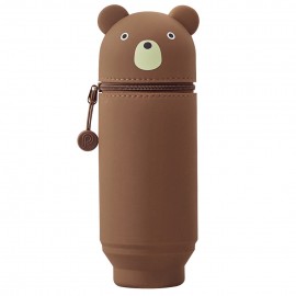 A pencil case in the shape of an bear.