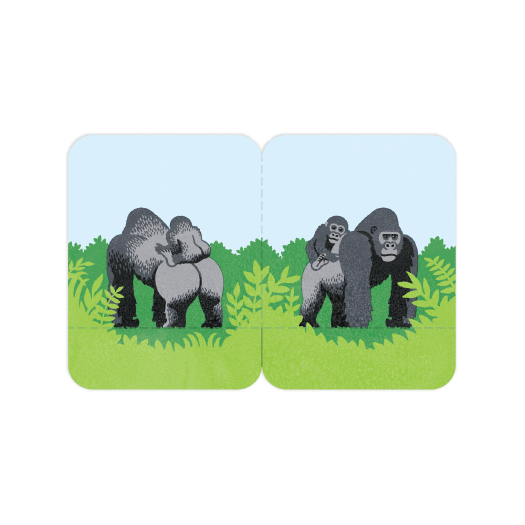 Karteczki samoprzylepne z ilustracją goryla.