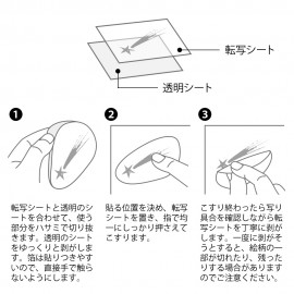 Instructions for using transfer stickers.