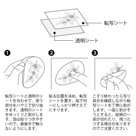 Instructions for using transfer stickers.