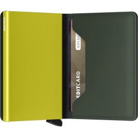 SECRID wallet in Green & Lime