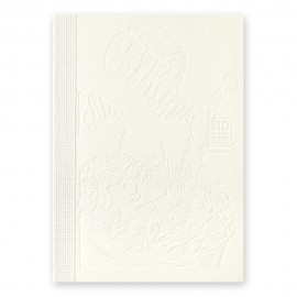 Minimalist notebook with embossing on the cover.