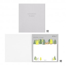 Midori Katanuki Fusen Sticky Notes Forest