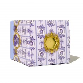 The ink is packaged in a decorative flacon and illustrated box.