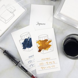 The card allows you to make a swatch of one ink