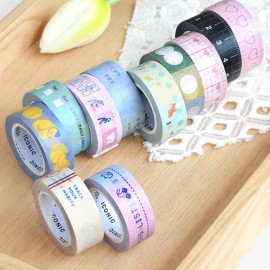 Different types of washi tape for decoration.