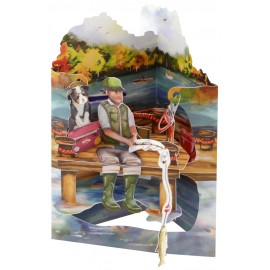 Paper greeting card unfolding into a three-dimensional illustration!