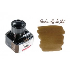Brown-colored ink.