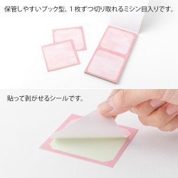 Paper stickers in four colours.