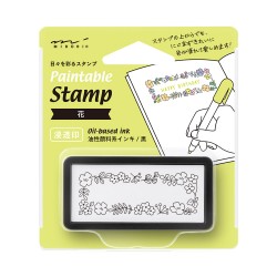 Stamp with a flower motif.