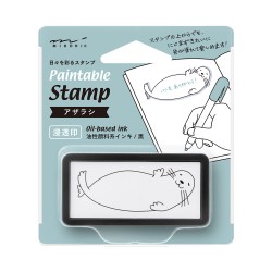 Stamp with an adorable illustration of a seal.