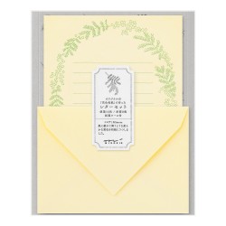 Letter Set Flower Color Washi Paper Yellow