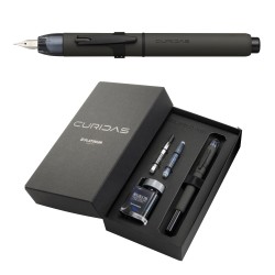 Matte fountain pen included with ink and converter.