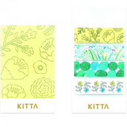 Hitotoki Kitta Index Washi Labels | Floral Motif