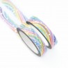 Washi tape with rainbow motif and gold foil.