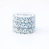 Washi tape with an adorable illustration of drops with silver accents.