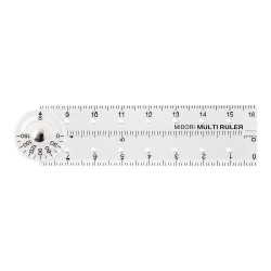 Midori Plastic Multi Ruler 16 cm Clear
