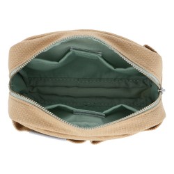 Delfonics inner carring made of durable cotton canvas with metal zip closure is just excellent to store our goods.