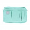 Capacious pouch  made of durable cotton, thanks to its many pockets will store and organize all our treasures.