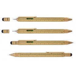 Troika Construction Multi-tasking pen, antic brass