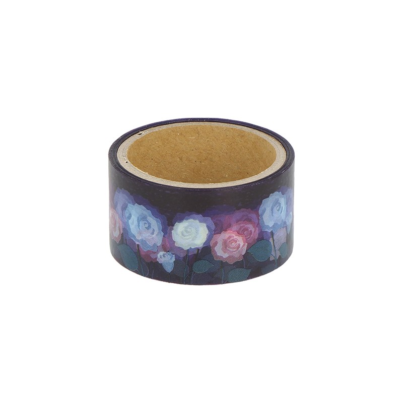 Transparent decoration tapes with a floral illustration.