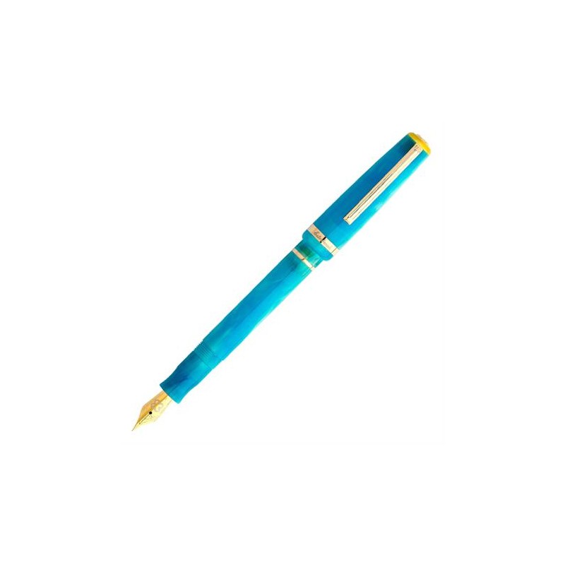 A fountain pen in the color of a warm sea.