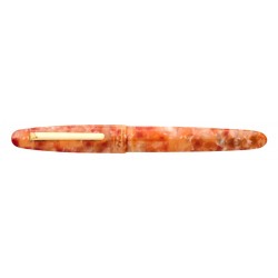 A pen with a warm orange hue.