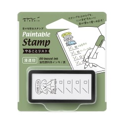 Midori Paintable Stamp Pre-inked Half Size | To Do List
