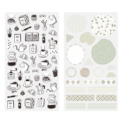 Midori Two Sheets Stickers | Coffee