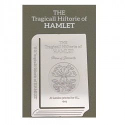 Metalowa zakładka inspirowana pierwszym wydaniem „Hamlet” autorstwa Williama Szekspira.