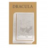 A metal bookmark inspired by the first edition of "Dracula" by Bram Stoker.