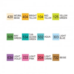 Kuretake Kurecolor Twin WS Marker Set - 12 colors