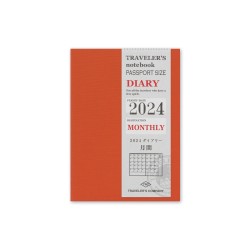 Traveler's Noteboook Passport Size 2024 Monthly Refill