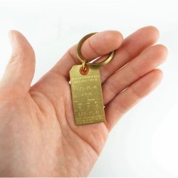 Picus Luggage Tag Key | Solid Brass