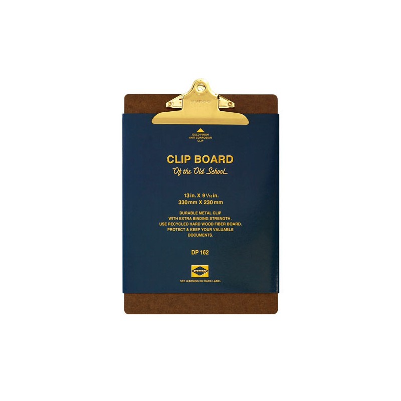 Clip board with gold metal clip