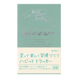 Midori Diary Habit Tracker | Blue Green